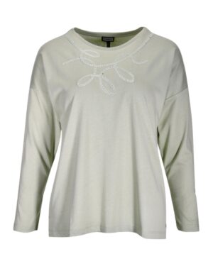 Bavlnené tričko s aplikáciou okolo krku