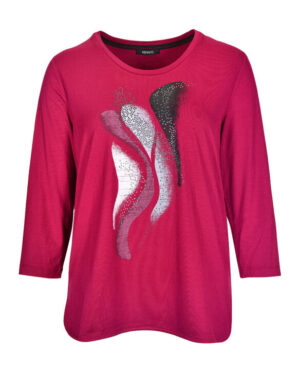 Dámske cyklaménové tričko so 7/8 rukávmi