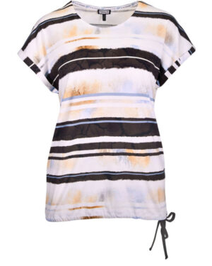 Krátkorukávové bavlnené tričko s prúžkami