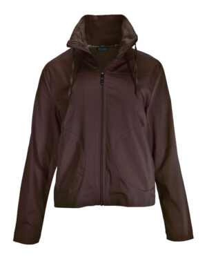 Hnedá bavlnená bunda na zips – čokoládová