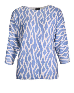 Modrý pulóver so 7/8 rukávmi