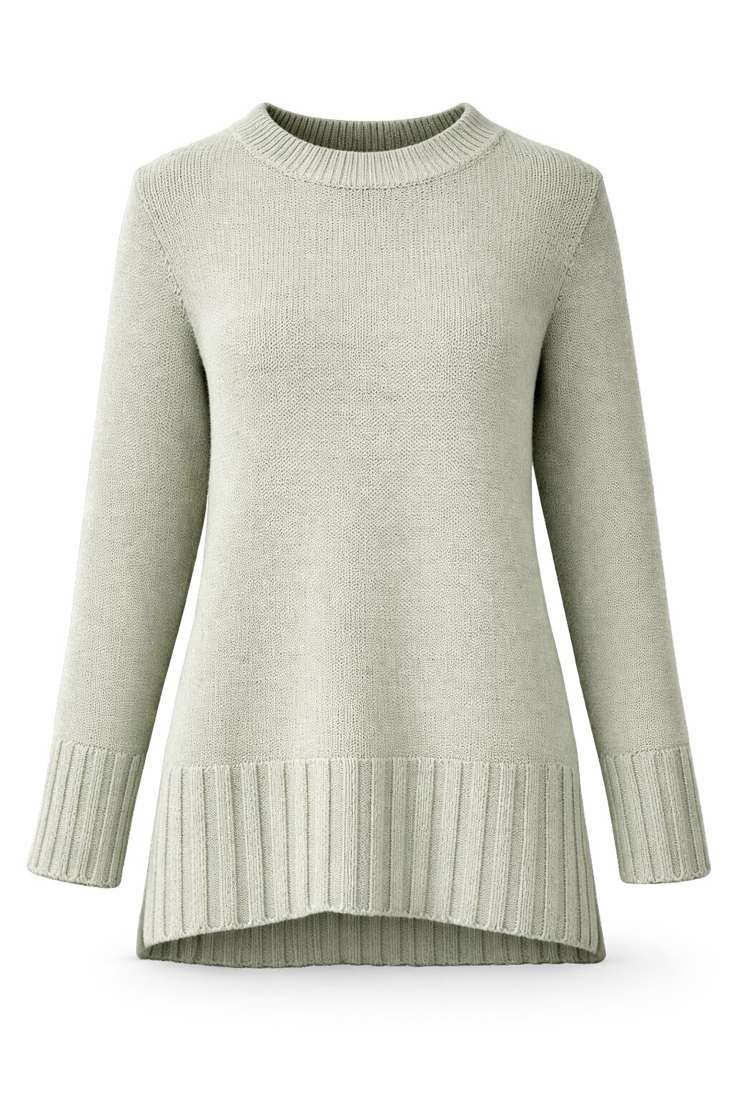 dámsky oversize pulóver bledo zelená matcha rovný strih kennys