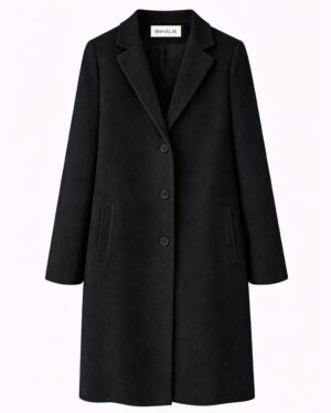 Dámsky čierny prechodný kabát MIHALIK – moderný oversize strih
