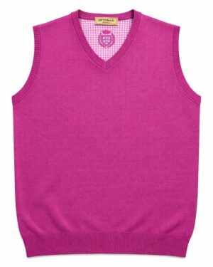 Pánska pletená vesta ružová