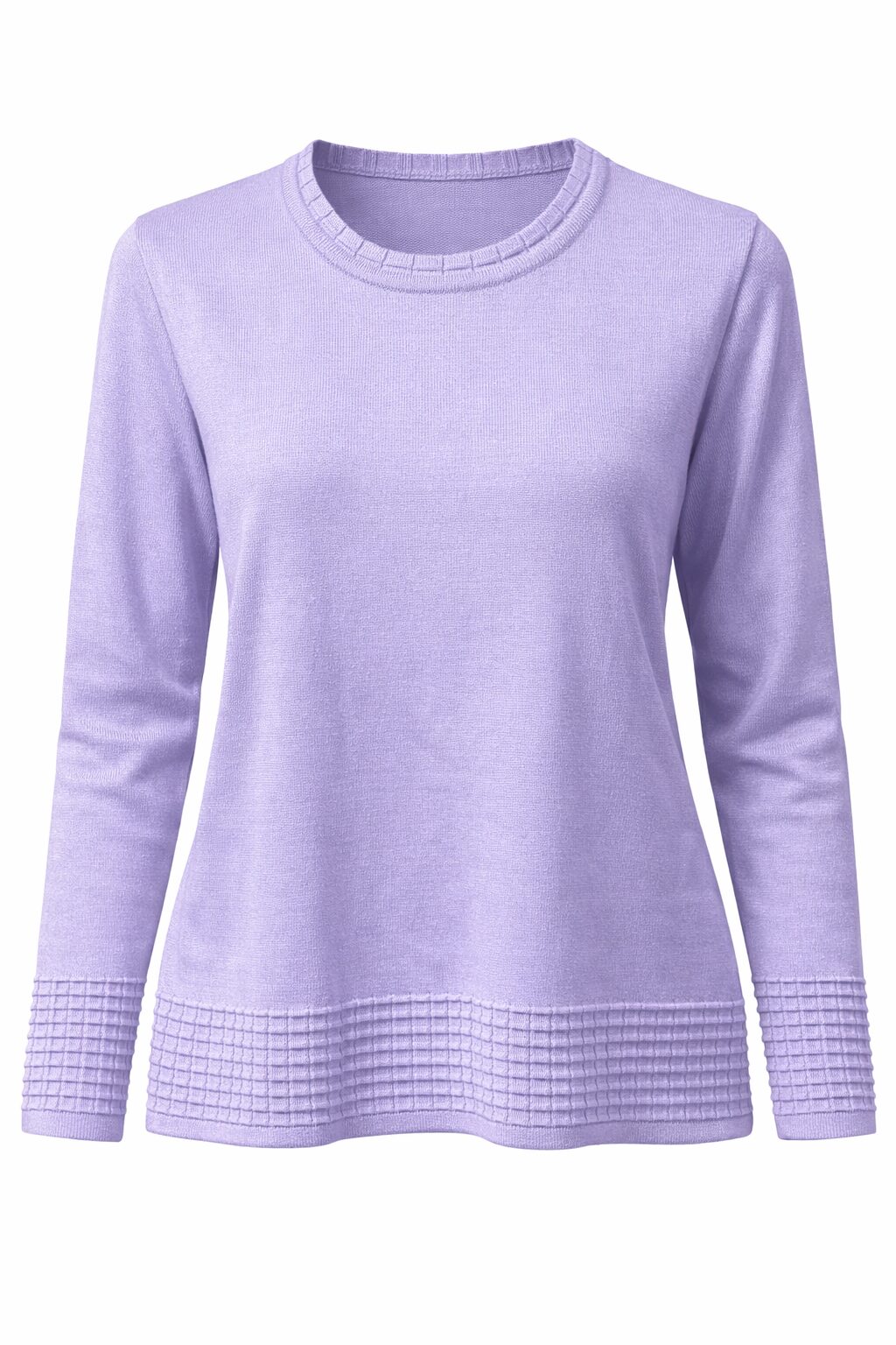 Dámsky fialový pulóver so štruktúrou Ria Móda