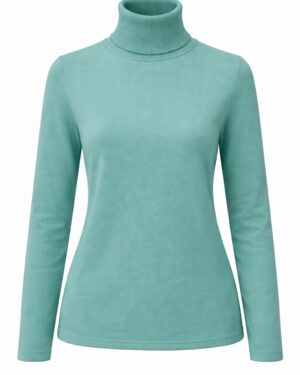 Dámsky pletený rolák mint / mentolový Ria Móda