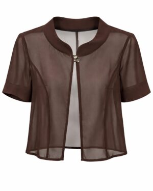 Dámske čokoládové bolerko na šaty