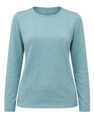 Dámsky mentolový pulóver Ria Móda